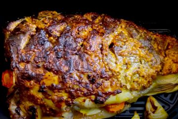 Karp pieczony z grzybami