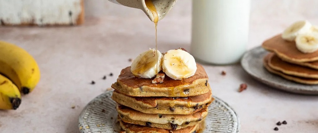 Placki bananowe z czekoladą