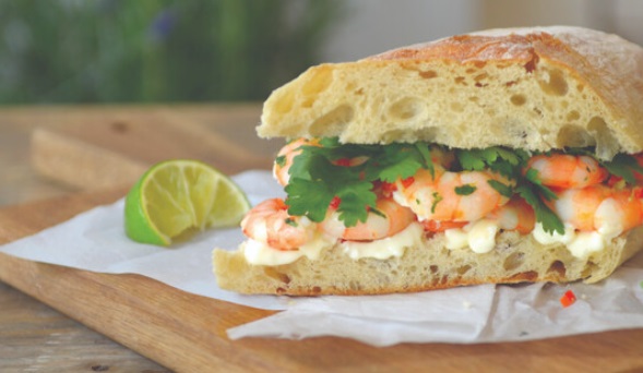 Kanapka z krewetkami