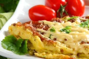 Omlet po francusku z groszkiem