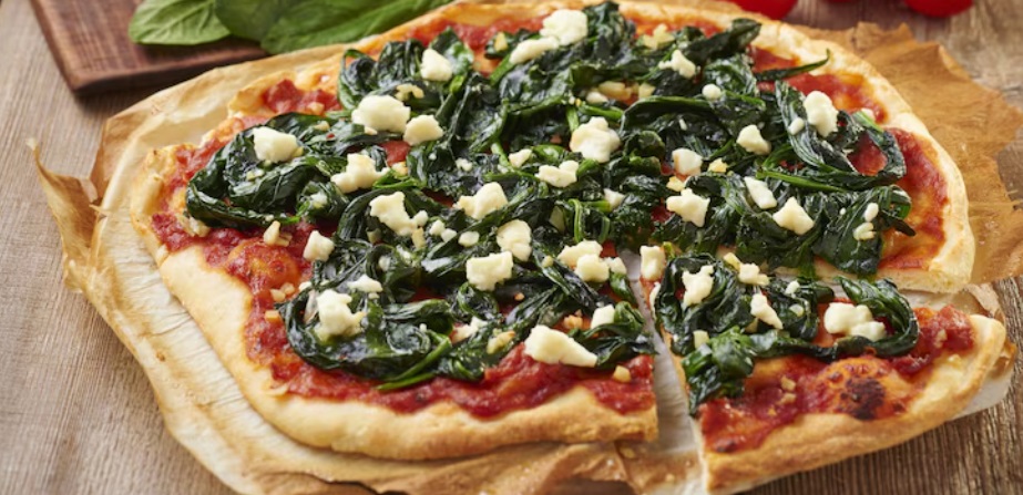 Pizza ze szpinakiem
