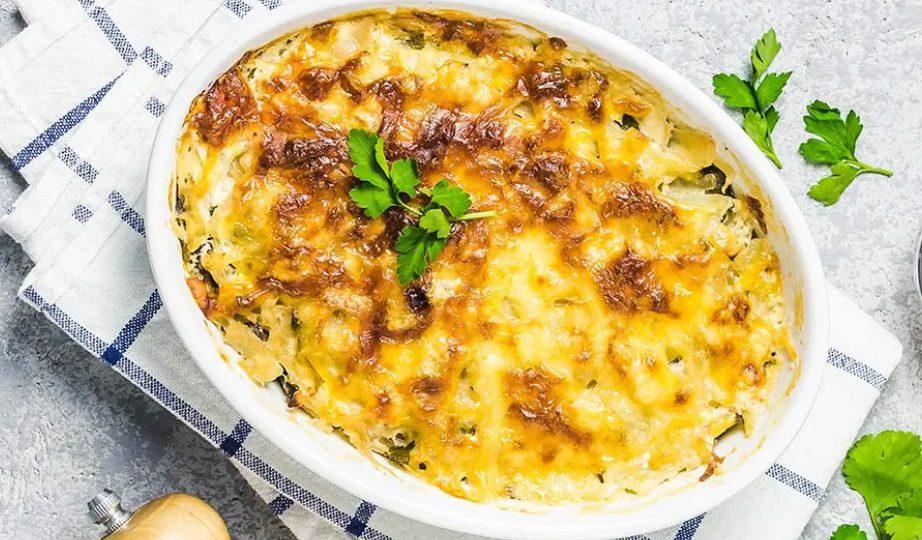 Zapiekanka ryżowa z kurczakiem