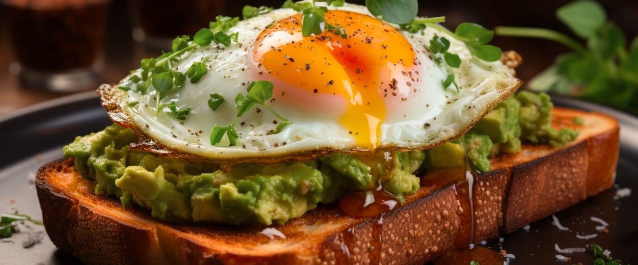 Grzanki z awokado i jajkiem 