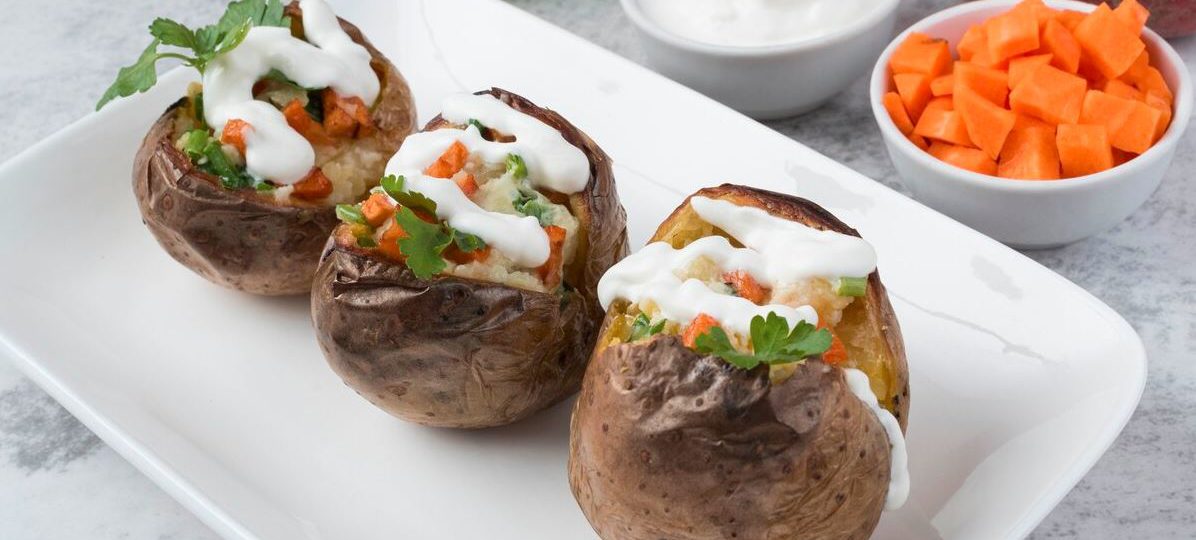 Ziemniaki nadziewane kurczakiem 