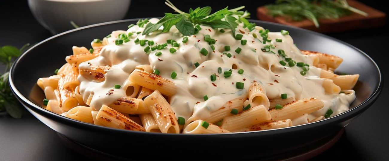 Makaron penne z serkiem wiejskim 