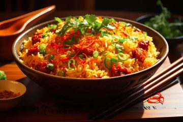 Smażony ryż z pomarańczami 