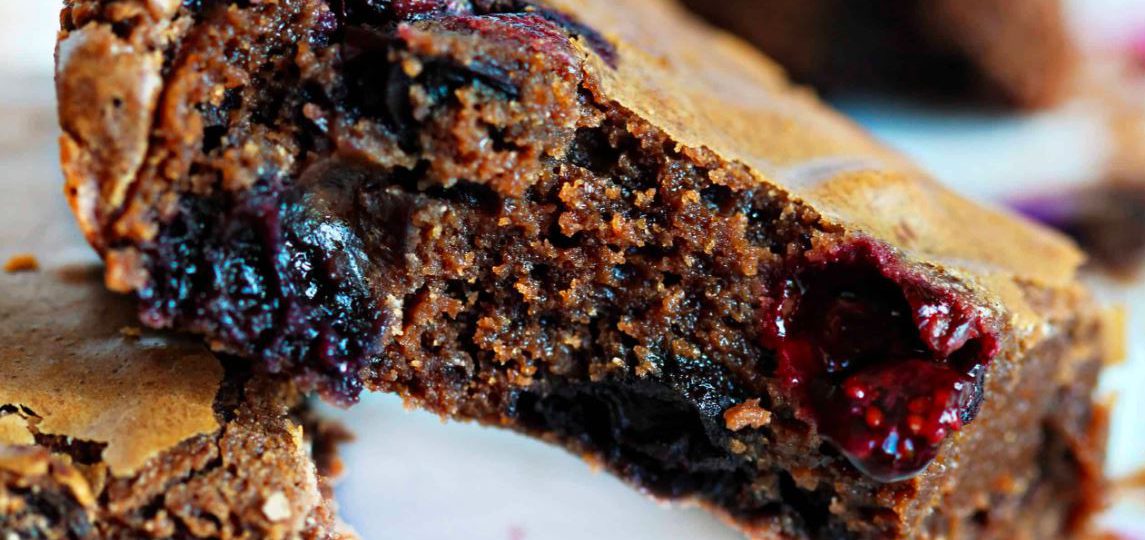 Ciasto brownie z borówkami 