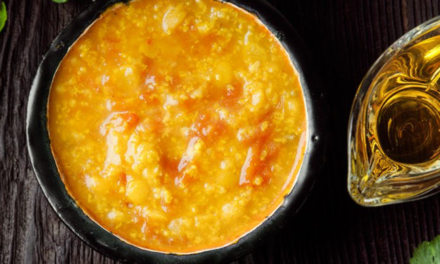 Dal z grochu z kaszą jaglaną 