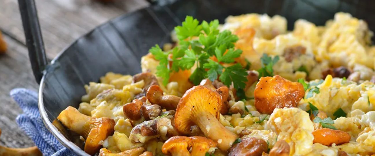 Jajecznica z kurkami