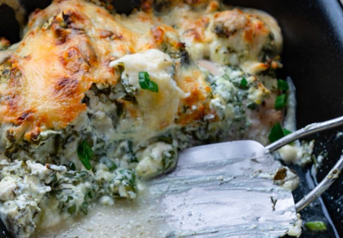 Pierś z kurczaka ze szpinakiem 