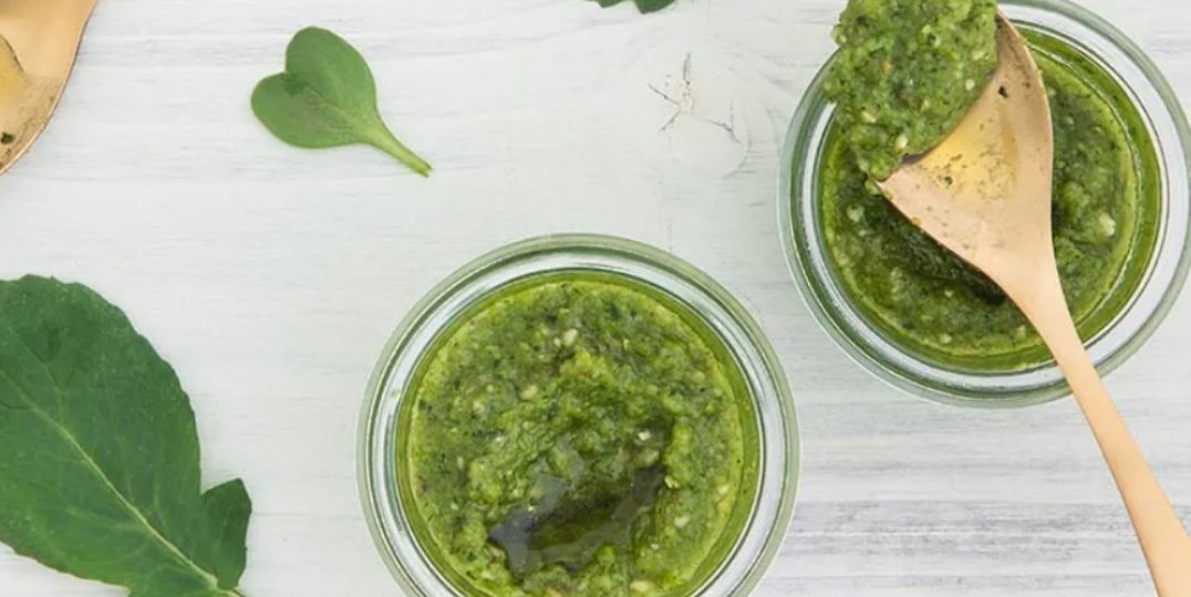Pesto z liści rzodkiewki