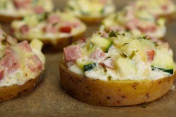 Pieczone ziemniaki z kiełbasą