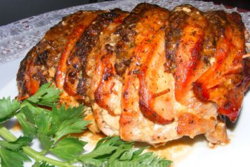 Pieczony schab w dżemowej glazurze 