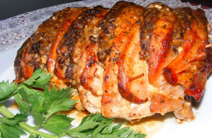 Pieczony schab w dżemowej glazurze