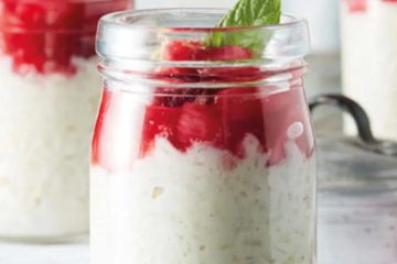 Ryż na mleku z rabarbarem