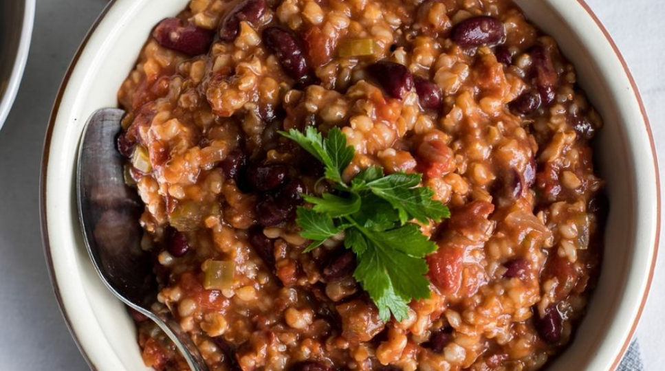 Kaszotto z czerwoną fasolą