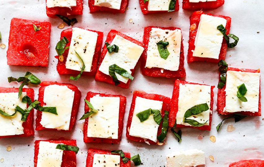 Arbuzowe koreczki z fetą 