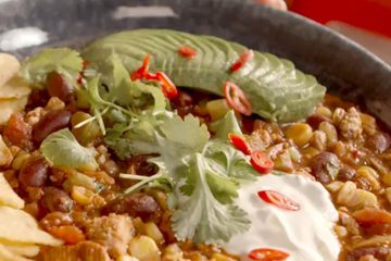 Chili sin carne con tofu 