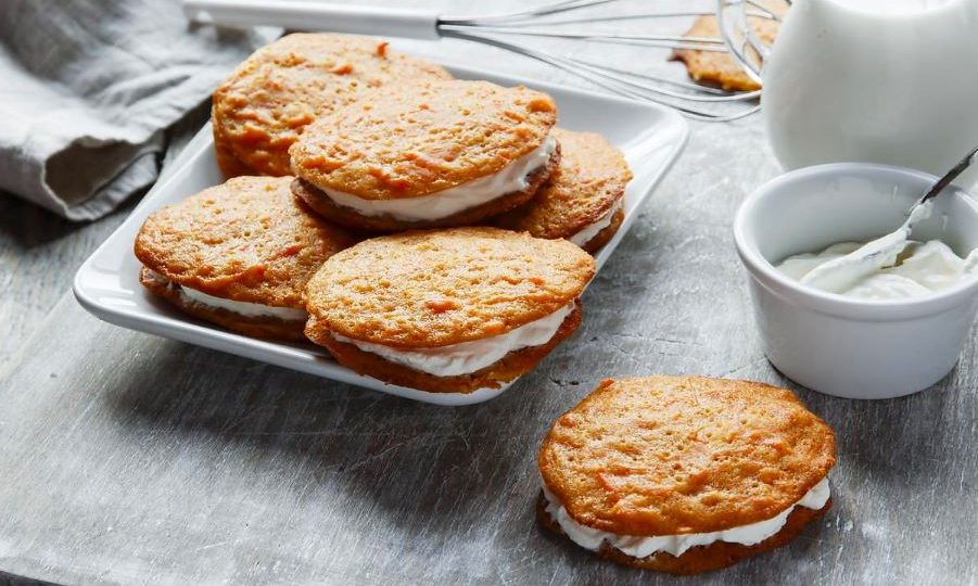 Ciasteczka marchewkowe z kremem