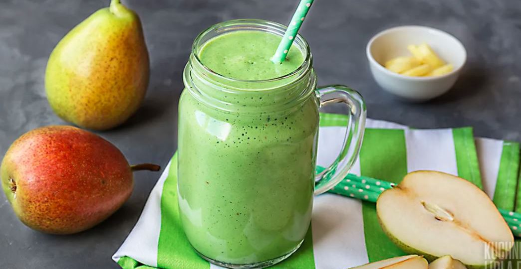 Koktajl zielony z gruszką 