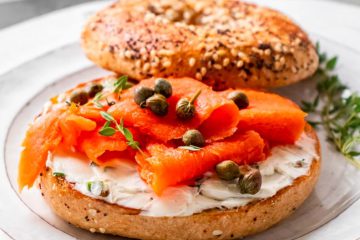 Nowojorskie bajgle z łososiem 