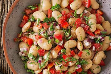 Sałatka z białej fasoli – wersja wegetariańska